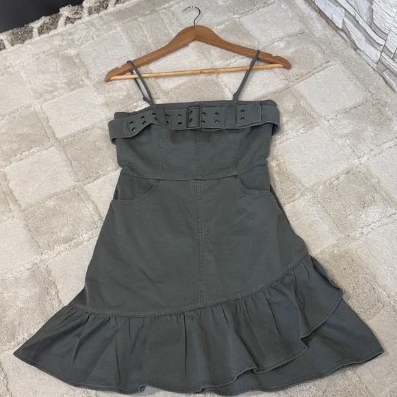 URBAN REVIVO GRAY MINI DRESS - Picture 9 of 13